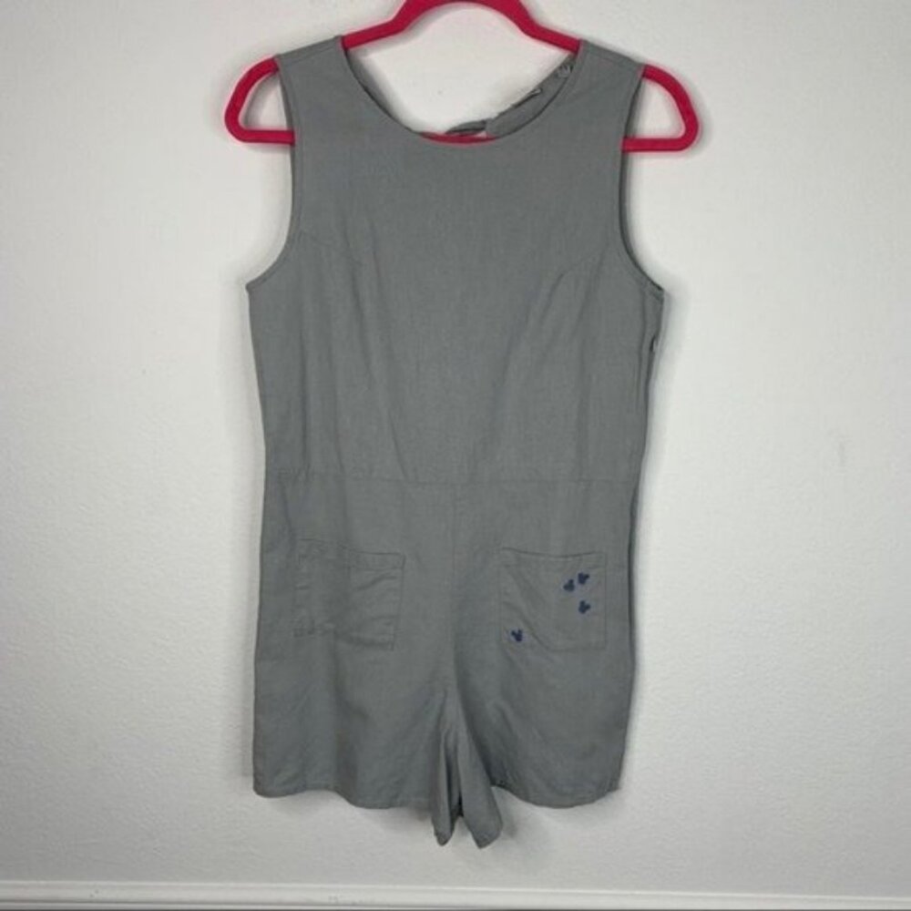 Junk Food X Disney Mickey Gray Romper Size XS NWOT